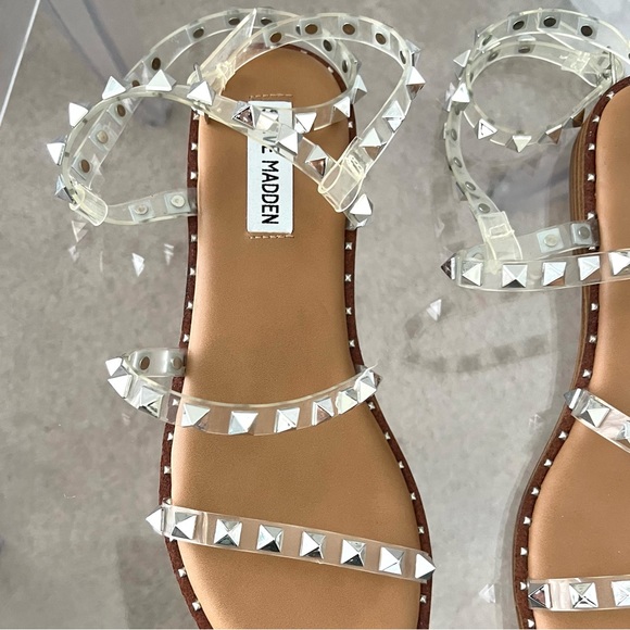 Steve Madden studded clear strap sandals size 7 - Picture 2 of 4